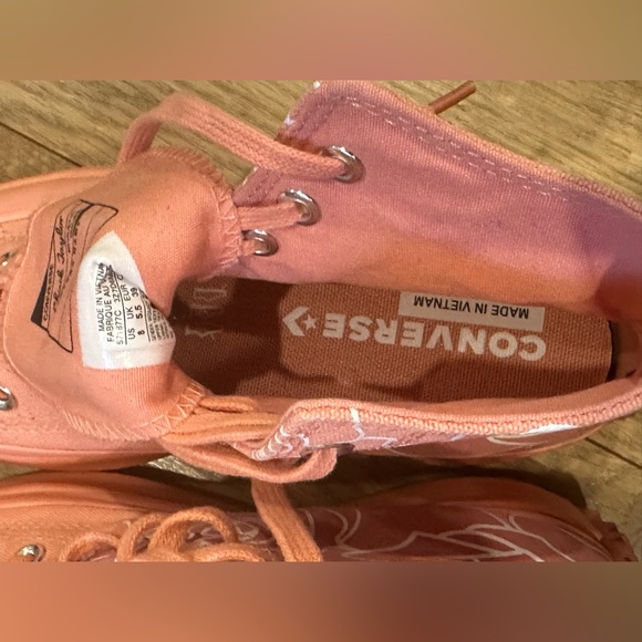 Converse x Natasha cloud run star hike floral pink women’s size 8 - Picture 3 of 6